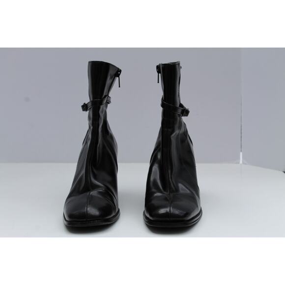 Aquatherm By Santana Boots Womens 6 M Black Ankle Round Toe Heels Mid Top Zip - Picture 6 of 12